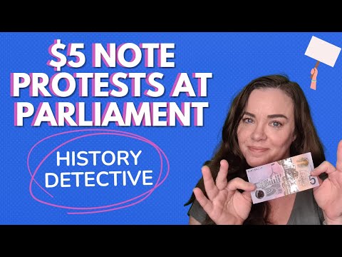 The Australian $5 Note Parliament House Protests