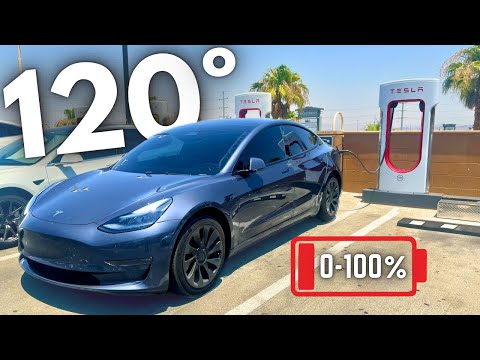 Charging My Tesla 0-100% in RECORD Heat