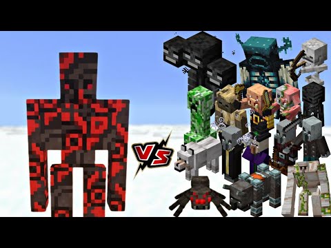 Minecraft: All Mobs vs Black Glazed Terracotta Golem – Ultimate Battle!