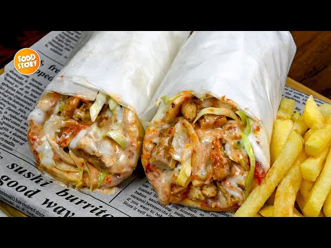 Authentic Chicken Shawarma Recipe at home,New Shawarma Recipe by Samina Food Story