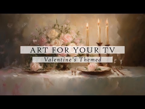 Valentine's Themed Art For Your TV | Vintage Art Slideshow For Your TV | TV Art | 4K | 3Hrs