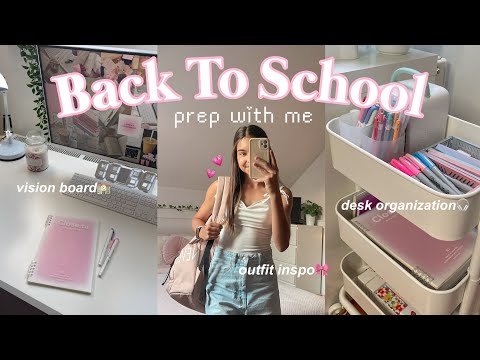 BACK TO SCHOOL PREP / vision board, organizacja biurka, pomysły na outfity🎀🏫