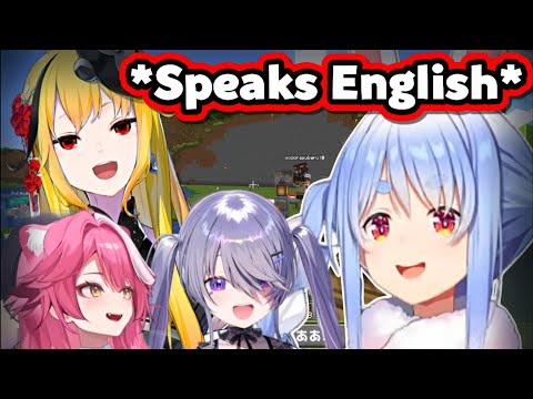 Pekora Speaking English With Biboo, Raora and Kaela is Too Cute【Hololive】