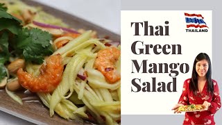 Thai Green Mango Salad / Yum Ma Muang/ ยำมะม่วง / traditional thai food