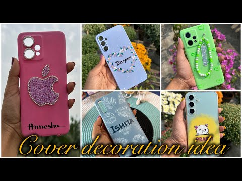 5 old mobile cover painting / Name Mobile cover /Cover decoration Idea