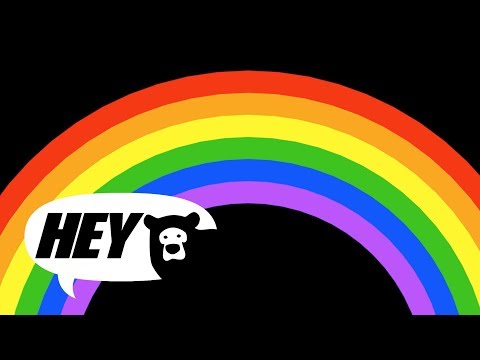 Hey Bear Sensory - Rainbow colours video  - High Contrast Animation