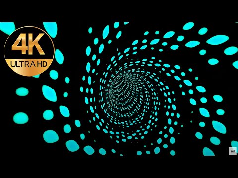 7 hour Tv 4k Sci-fi lights Blue Metallic color Relaxing Abstract Background Tunnel Video screensaver