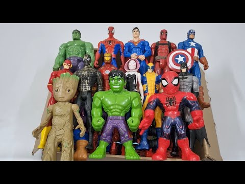 SPIDERMAN VS HULK VS CAPTAIN AMERICA VS IRONMAN VS SUPERMAN VS THANOS SUPERHERO AVENGERS UNBOXING