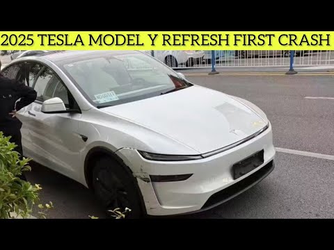 2025 Tesla Model Y Refresh  First Crash |Accident on Delivery | Repair Costs ✨