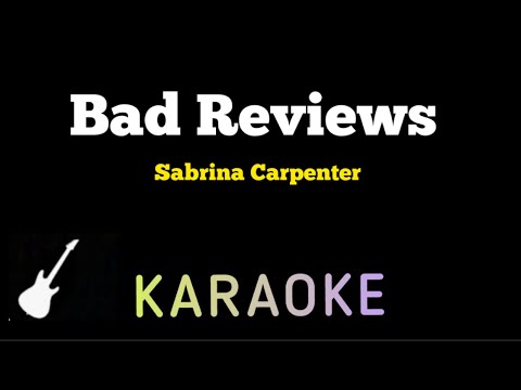 Sabrina Carpenter - Bad Reviews | Karaoke Guitar Instrumental