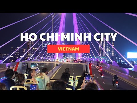 1-Hour Saigon Night Tour | Hop-on Hop-off Bus | Explore Vietnam’s Most Modern City