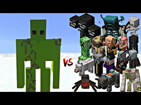 Minecraft: All Mobs vs Lime Golem – Ultimate Battle!