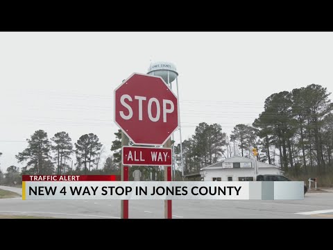 Jones County intersection changes to four-way stop