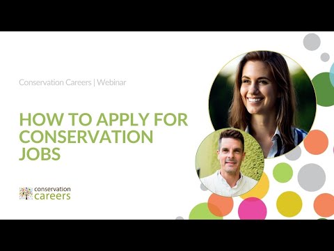 How to apply for conservation jobs