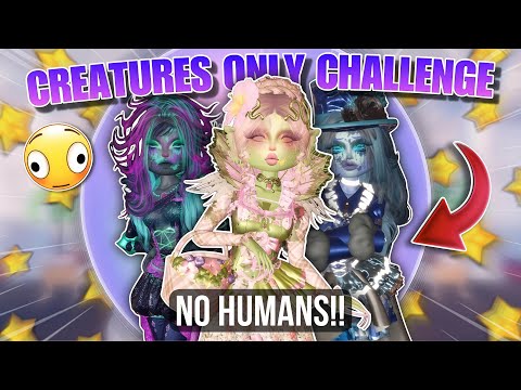 ONLY Dressing As *NON-HUMANS* In Dress To Impress PRO Servers!! (Roblox)