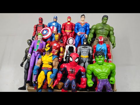 CAPTAIN AMERICA VS HULK VS SPIDERMAN VS IRONMAN VS SUPERMAN VS VENOM SUPERHERO AVENGERS UNBOXING