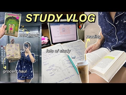 STUDY VLOG📝: studying, new book, deep cleaning, organising, honest skincare!⭐️