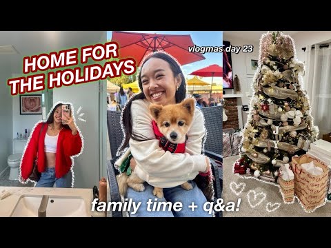 HOME FOR THE HOLIDAYS *family time & q&a* | Vlogmas Day 23