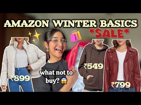 *affordable winter finds* ✨🛍️- amazon haul 🐻🤎 jackets, sweaters, hoodies | Rashi Shrivastava #amazon