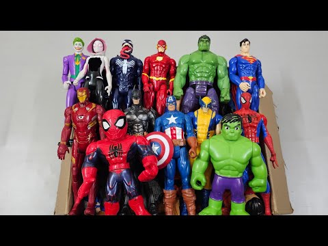 VENOM VS SPIDERMAN VS CAPTAIN AMERICA VS IRONMAN VS HULK VS THANOS SUPERHERO AVENGERS UNBOXING