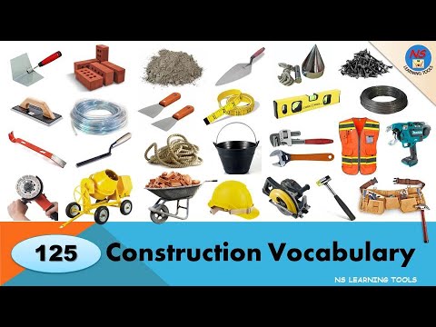 Construction vocabulary |125 Construction Items Name in English l Masonry Tools | Construction items