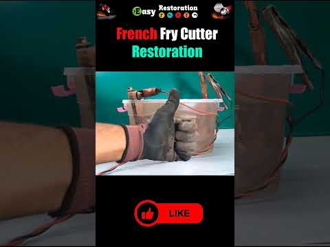 Extremely Rusty Antique French Fry Cutter Restoration PART 3