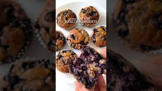 Healthy Dessert or Snack Idea: Blueberry Muffins💜 #healthydessert #glutenfree #healthyrecipes