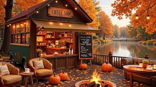 Soothing Relaxing Jazz for Study, Work, Focus 🍂 Calm Autumn Scenery and Positive Jazz Music