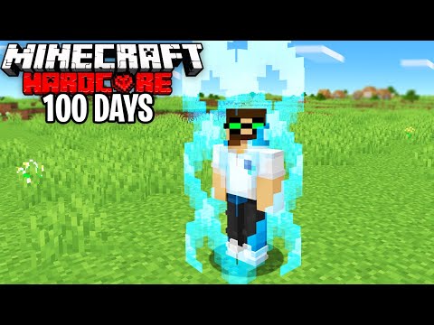 I Survived 100 Days in a 1x1 Border in Hardcore Minecraft.