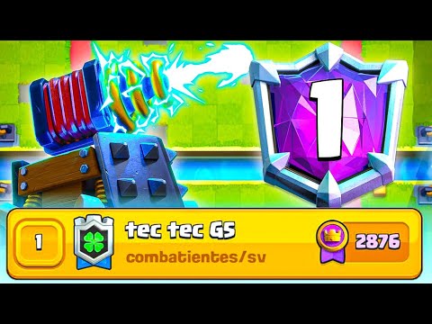 TOP 1 IN WORLD WITH EVO GOBLIN GIANT SPARKY DECK | Ft. Tec Tec - Clash Royale