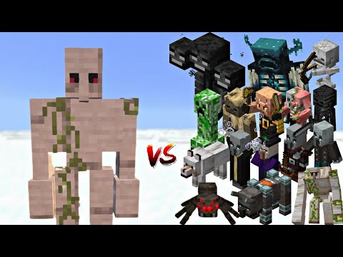 Minecraft: All Mobs vs Smooth Stone Golem – Ultimate Battle!