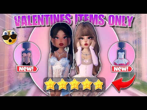 ONLY Using The *BRAND NEW* Valentines UPDATE Items!! (Roblox)