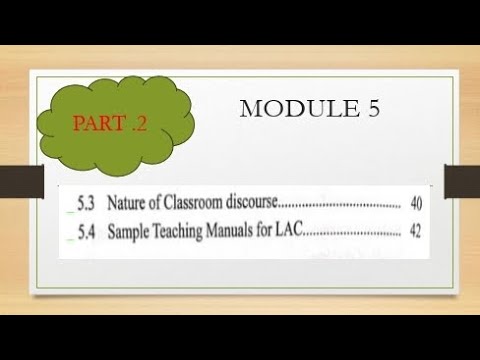 MODULE 5/NATURE OF CLASSROOM DISCOURSE #discourse #classroomdiacourse