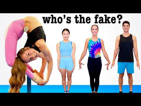 4 Gymnasts vs 1 Fake