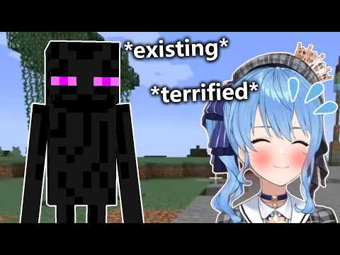 Suisei Being Terrorized is The Cutest Thing Ever 💀😭 (Minecraft New World)