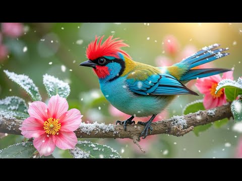 Birdsong Therapy 4K~ Winter Piano & Snowy Birds ❄ Stop Overthinking, Restore Energy for Heart & Soul