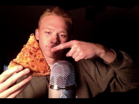 ASMR Eating Sounds and Ramble *Pizza, Wings, Mountain Dew*