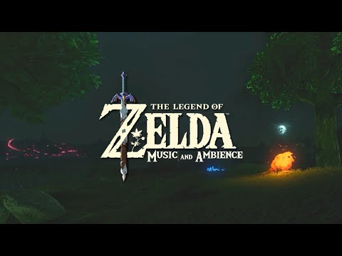 Relax, under the moon... Zelda Music Night Ambience w/ Campfire sounds