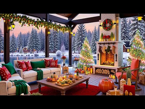 Positive Jazz Piano Music - Winter Lakeside Cafe Ambience with Peaceful Scenery Dispels Fatigue