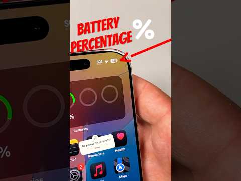 How To Use iPhone 16 - Add The Battery Percentage #iPhone16