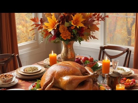 thanksgiving 🦃 celebration 🎉 with calming piano music