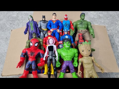 IRONMAN VS CAPTAIN AMERICA VS HULK VS SPIDERMAN VS SUPERMAN VS VENOM SUPERHERO AVENGERS UNBOXING