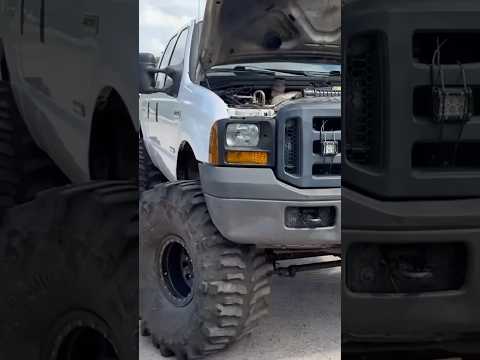 Cutting up my truck to fit the biggest tire we could find!!! 44 inch boggers!! #jh #jhdiesel #truck