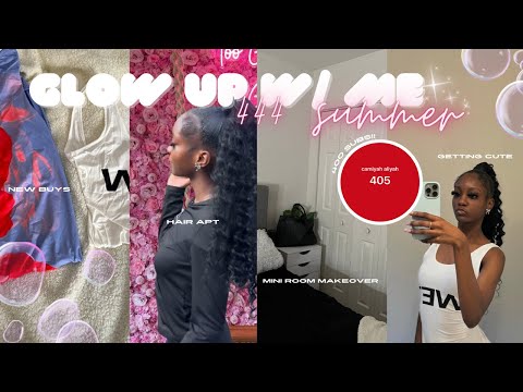 GLOW UP W/ ME 444 SUMMER 🫧🌺 | Hair appt, mini room makeover, new buys, 400 subs, etc!