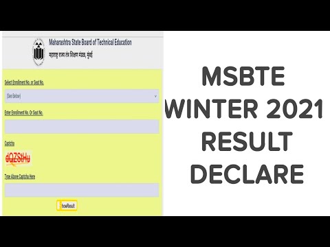 MSBTE winter-2021 results declared on 10th March 2022