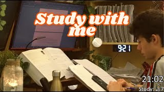 🔴LIVE 6 HOUR | Day 491 | 60:10 Study With Me Pomodoro | Thunderstorm