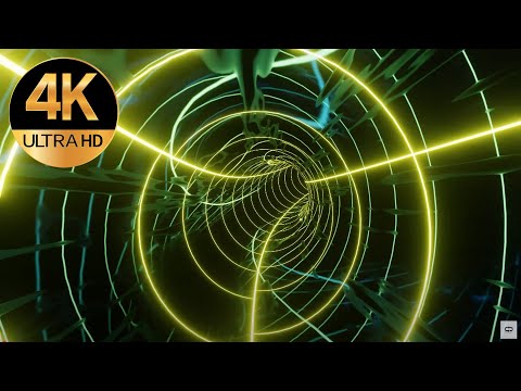 9 hours Green color Light Waves Looped 4k Animation Flashing Relaxing Abstract background Video loop