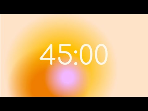 Orange Aura Pomodoro Technique 45 Minute Timer with 15 Minute Breaks | Study and Focus timer