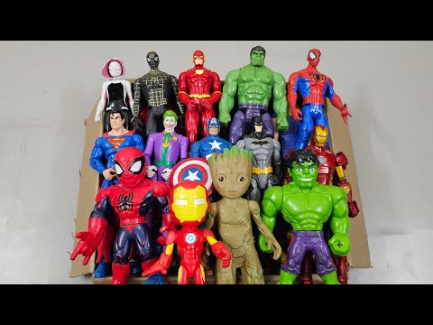 IRONMAN VS SPIDERMAN VS HULK VS CAPTAIN AMERICA VS SUPERMAN VS THANOS SUPERHERO AVENGERS UNBOXING