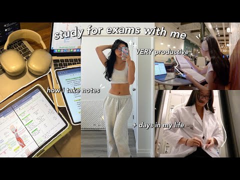 STUDY VLOG | VERY productive days in my life: exam prep, how i take notes & study smarter NOT harder